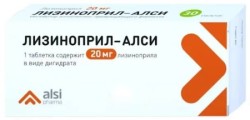 Лизиноприл-АЛСИ табл. 20 мг 20 шт.
