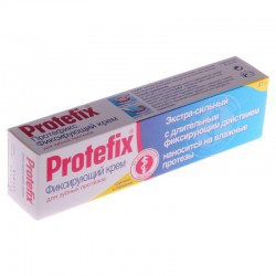 Крем для зубных протезов, Protefix (Протефикс) 40 мл фиксирующий экстра-сильный гипоаллергенный