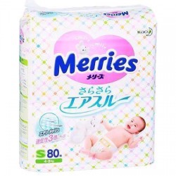 Подгузники 80 шт. Merries 4-8 кг р. s