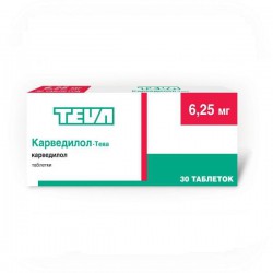 Карведилол-Тева, таблетки 6.25 мг 30 шт